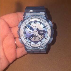 Casio Blue and Silver Digital Watch